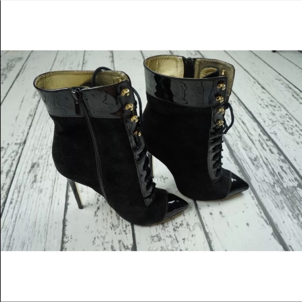 Versace Lace up booties